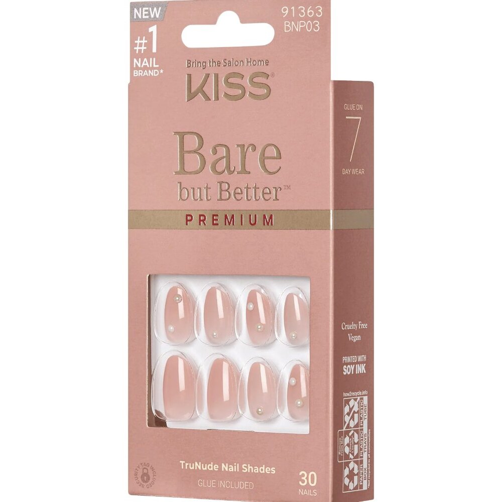 Kiss Bare but Better Premium Short Length Nails - Slay